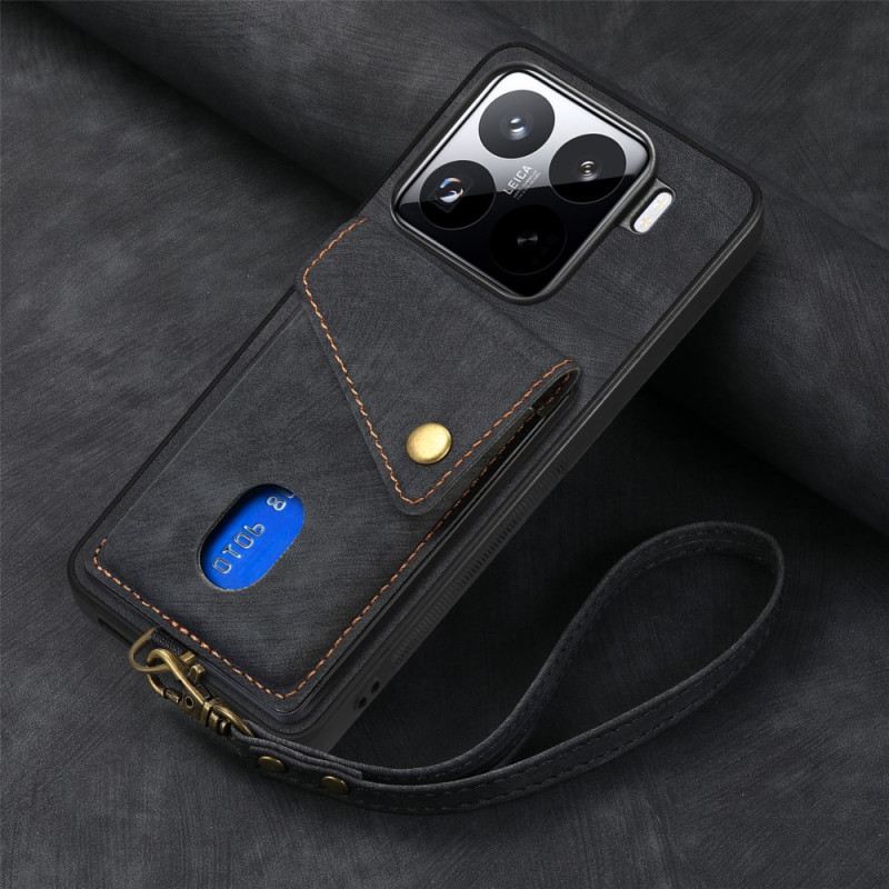Tok Xiaomi 15 Velúr Hatású Kártyatartó És Szíj