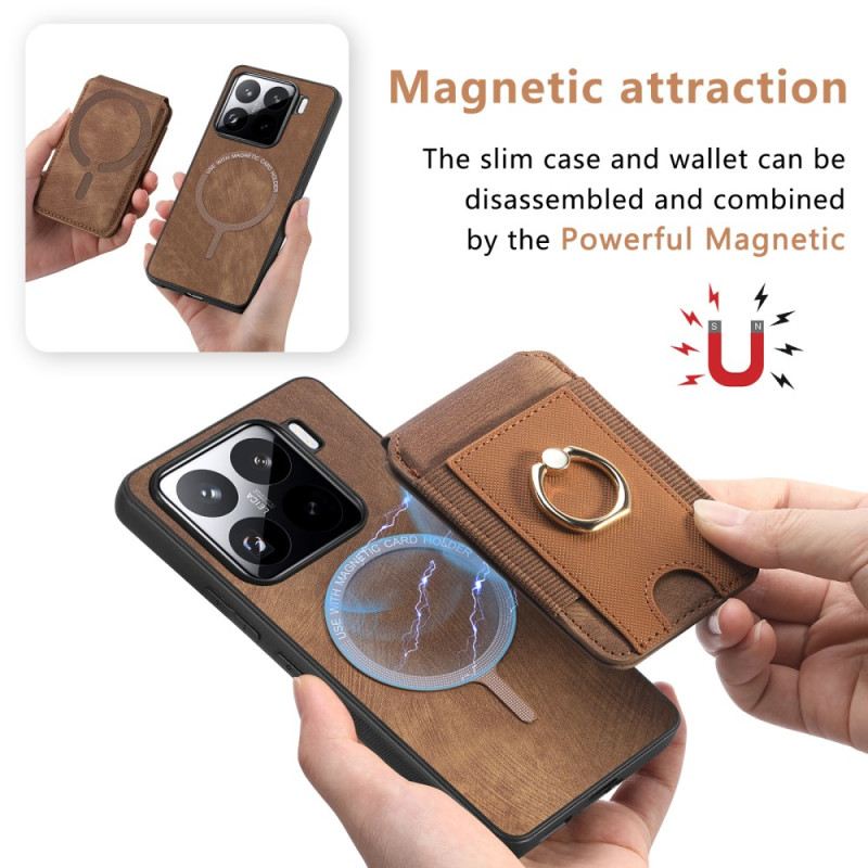 Tok Xiaomi 15 Velúr Hatású Levehető Kártyatartó És Állvány