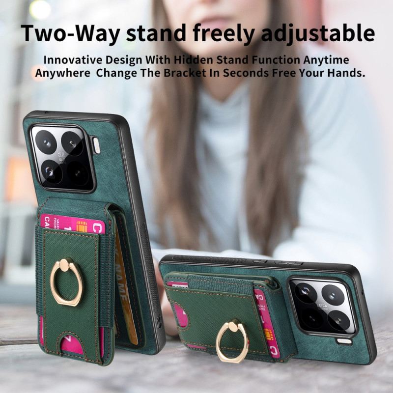 Tok Xiaomi 15 Velúr Hatású Levehető Kártyatartó És Állvány