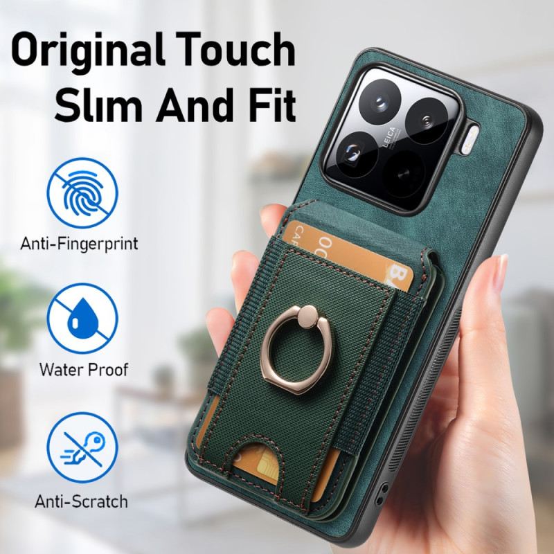 Tok Xiaomi 15 Velúr Hatású Levehető Kártyatartó És Állvány