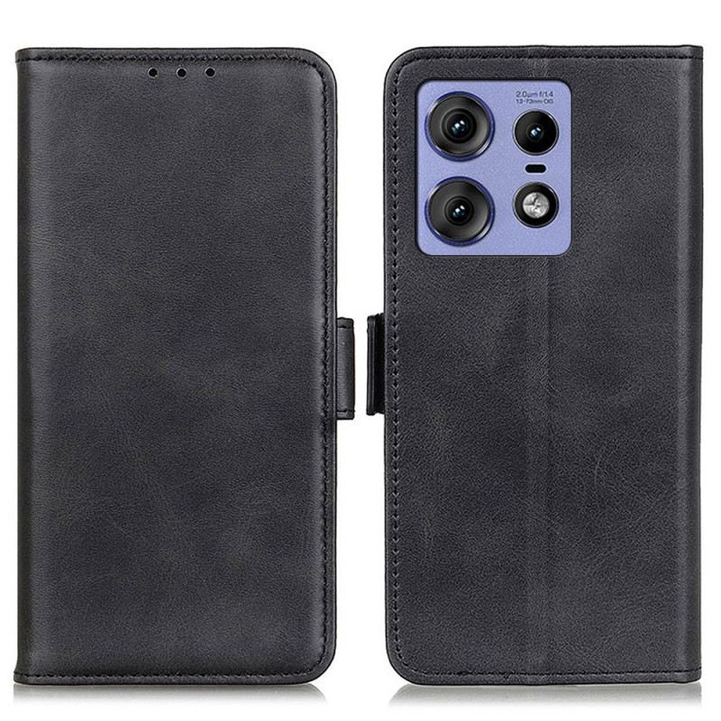 Bőrtok Motorola Edge 50 Pro Kettős Kapocs