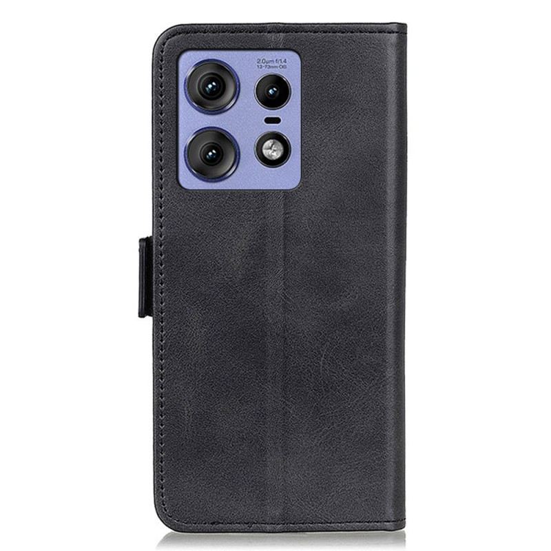 Bőrtok Motorola Edge 50 Pro Kettős Kapocs