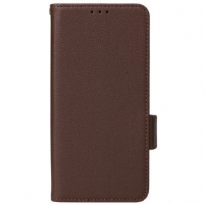 Bőrtok Motorola Edge 50 Pro Licsi Textúra Pánttal