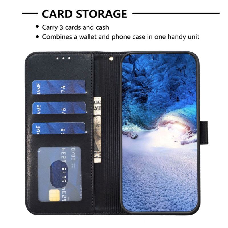 Bőrtok Motorola Edge 50 Pro Lóhere Minta