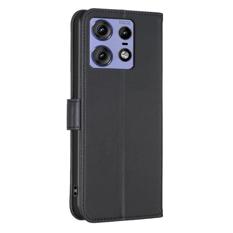 Bőrtok Motorola Edge 50 Pro Lóhere Minta