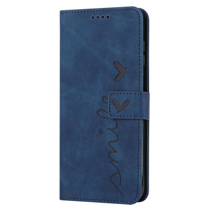 Bőrtok Motorola Edge 50 Pro Mosolyogj