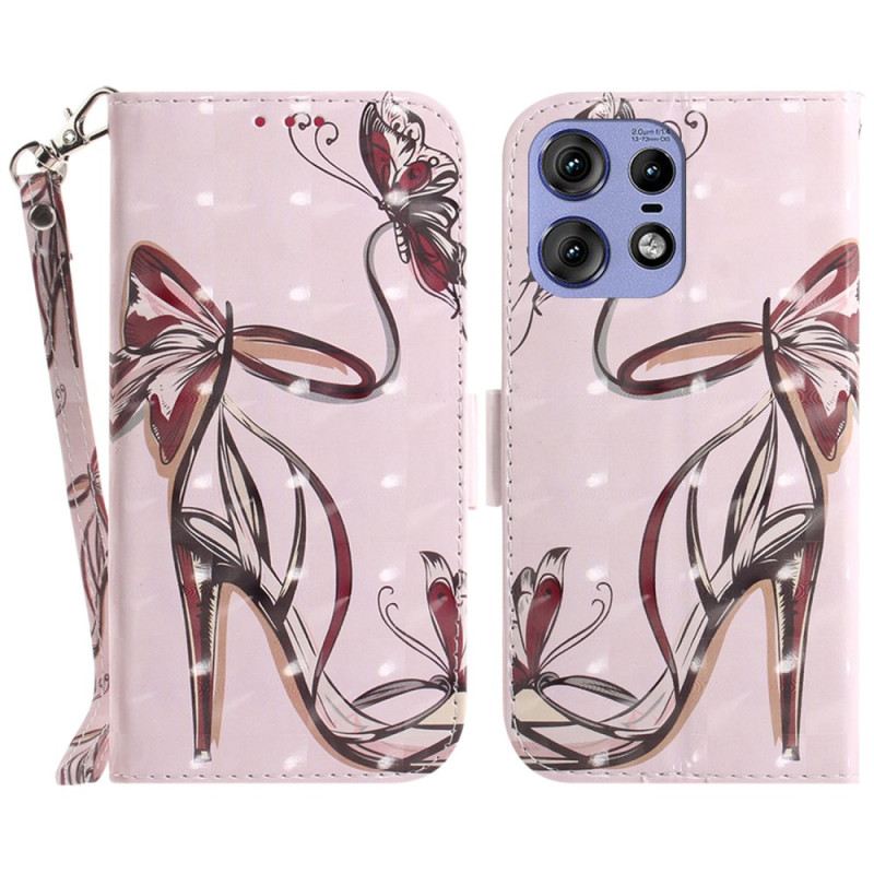 Bőrtok Motorola Edge 50 Pro Pántos Szivattyú