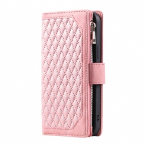 Bőrtok Motorola Edge 50 Pro Párnázott Cipzáras Zseb