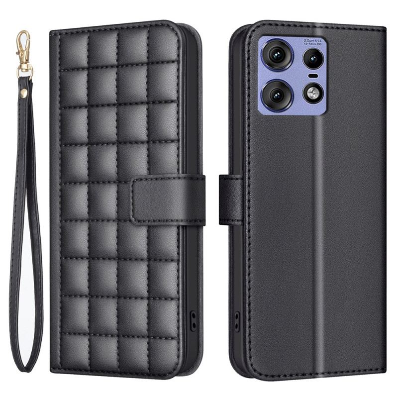 Bőrtok Motorola Edge 50 Pro Prémium Steppelt Binfen Szín