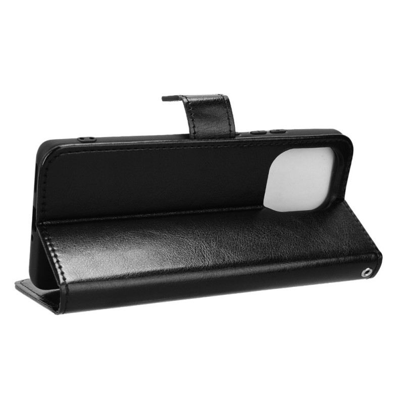 Bőrtok Motorola Edge 50 Pro Ragyogó Műbőr Pánttal