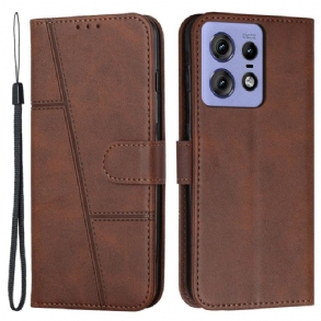 Bőrtok Motorola Edge 50 Pro Üzleti Stílusú Pánt