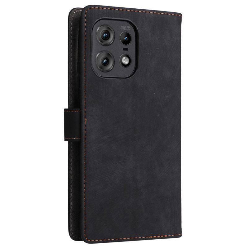 Bőrtok Motorola Edge 50 Pro Velúr Hatású Rfid Védelem