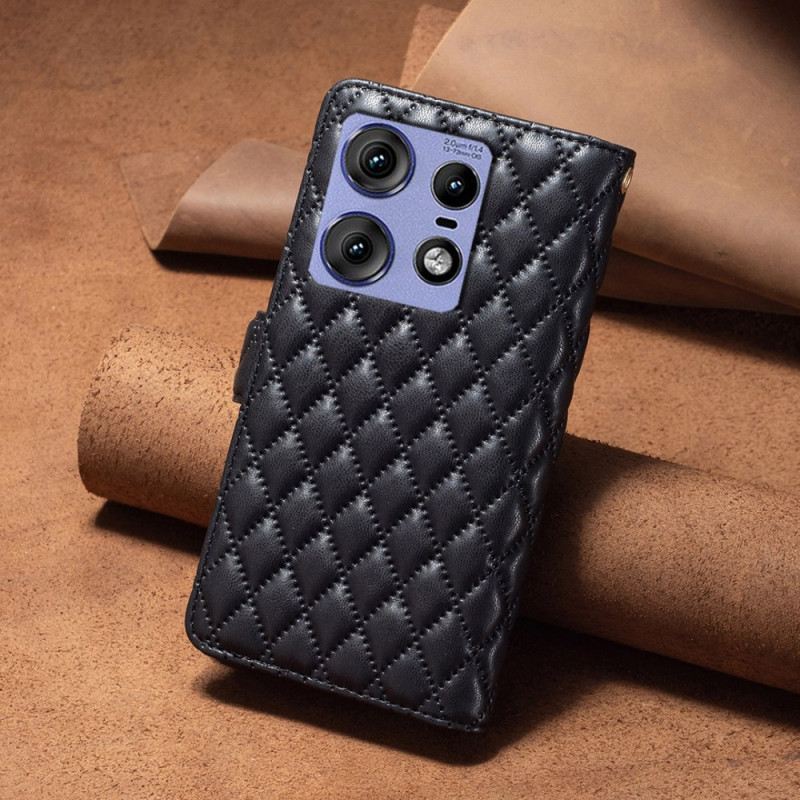 Fliptok Motorola Edge 50 Pro Binfen Szín Steppelt Érme Pénztárca