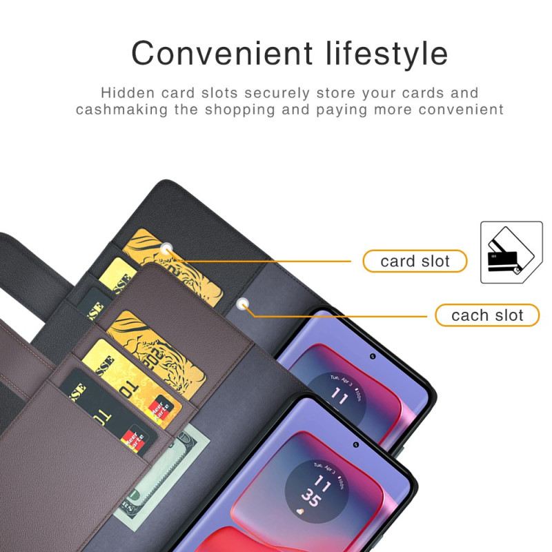 Fliptok Motorola Edge 50 Pro Bőr