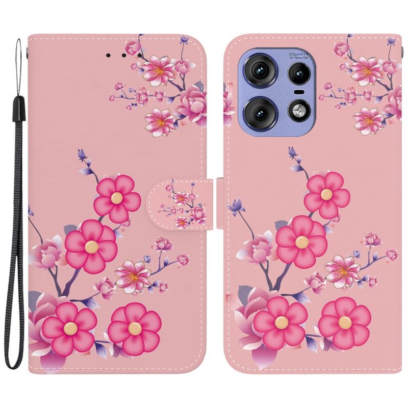 Fliptok Motorola Edge 50 Pro Sakura Szíjjal