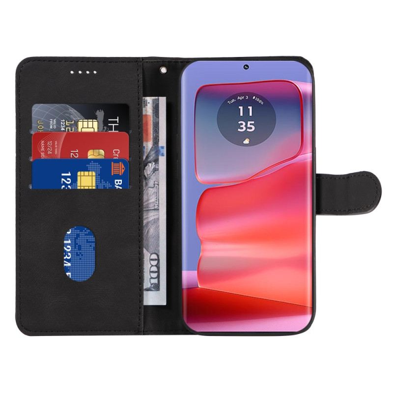 Kinyitható Bőrtok Motorola Edge 50 Pro Hullámos Vonal