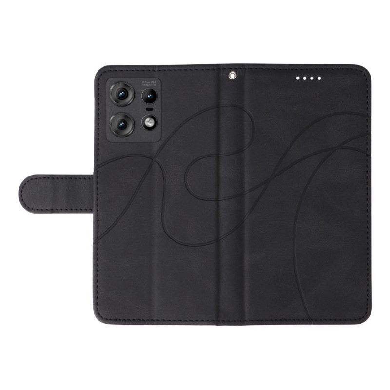 Kinyitható Bőrtok Motorola Edge 50 Pro Hullámos Vonal