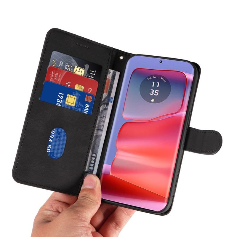 Kinyitható Bőrtok Motorola Edge 50 Pro Hullámos Vonal