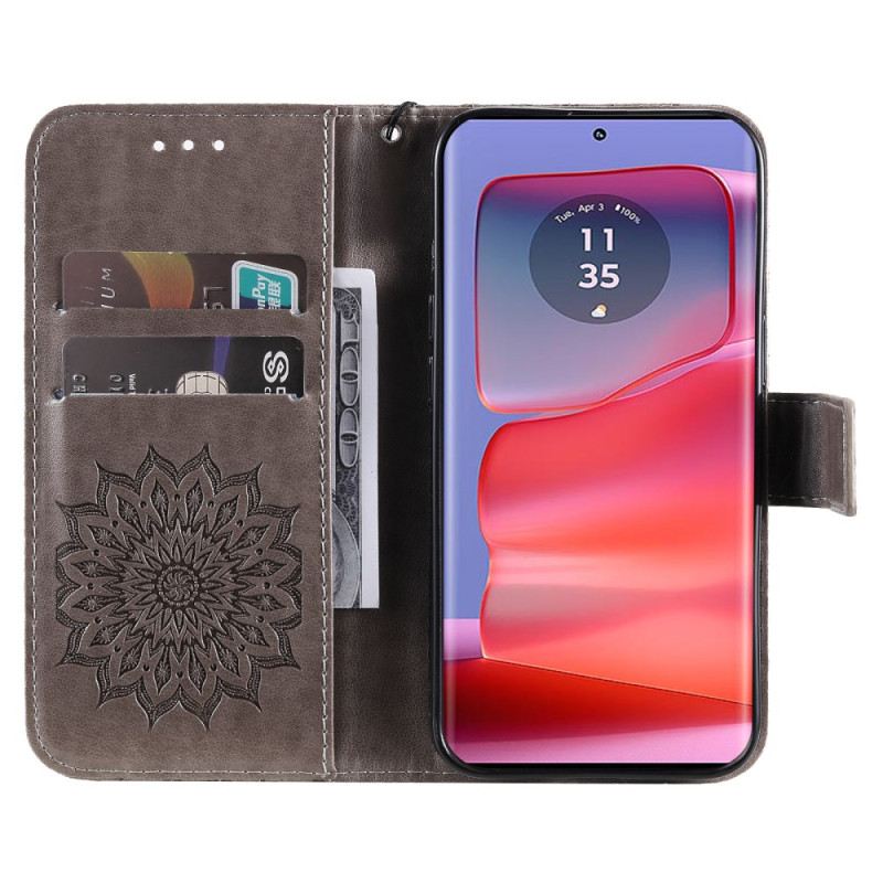Kinyitható Bőrtok Motorola Edge 50 Pro Napmandala
