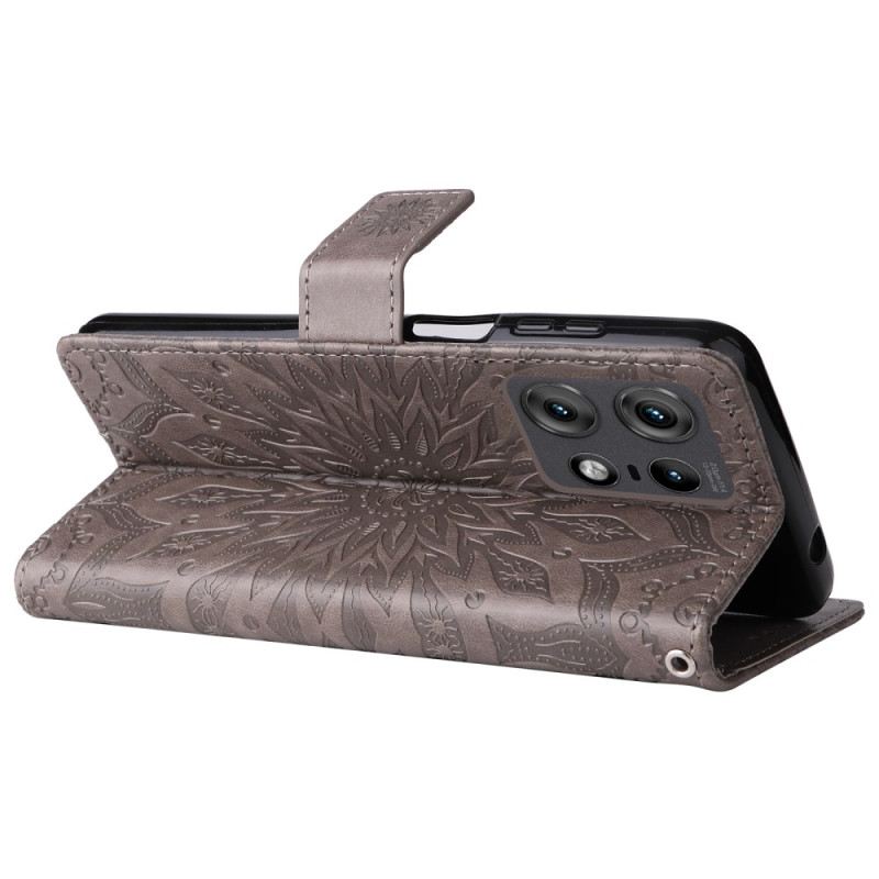 Kinyitható Bőrtok Motorola Edge 50 Pro Napmandala