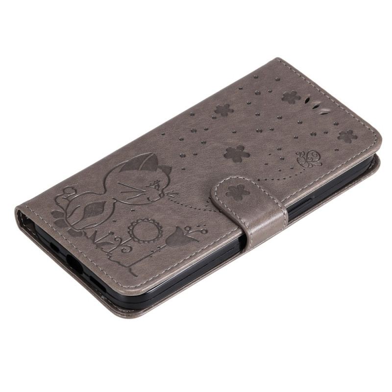 Kinyitható Tokok Motorola Edge 50 Pro Macska És Méhecske