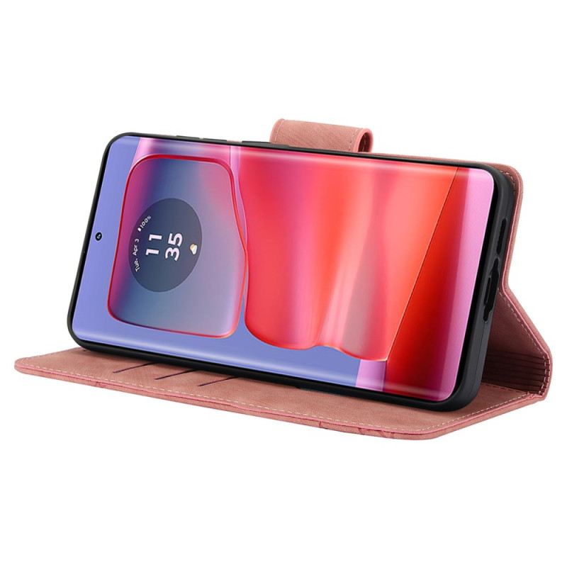 Kinyitható Tokok Motorola Edge 50 Pro Virágmintás Szíj