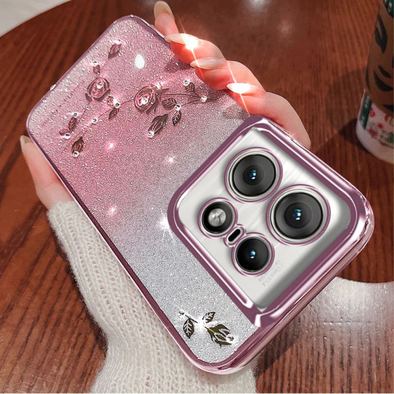 Tok Motorola Edge 50 Pro Virágok És Strasszok Kadem Szíjjal