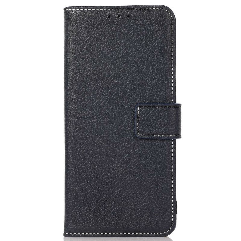 Fliptok / Bőrtok iPhone 13 Mini Bőr Hatású Litcsi Varratok