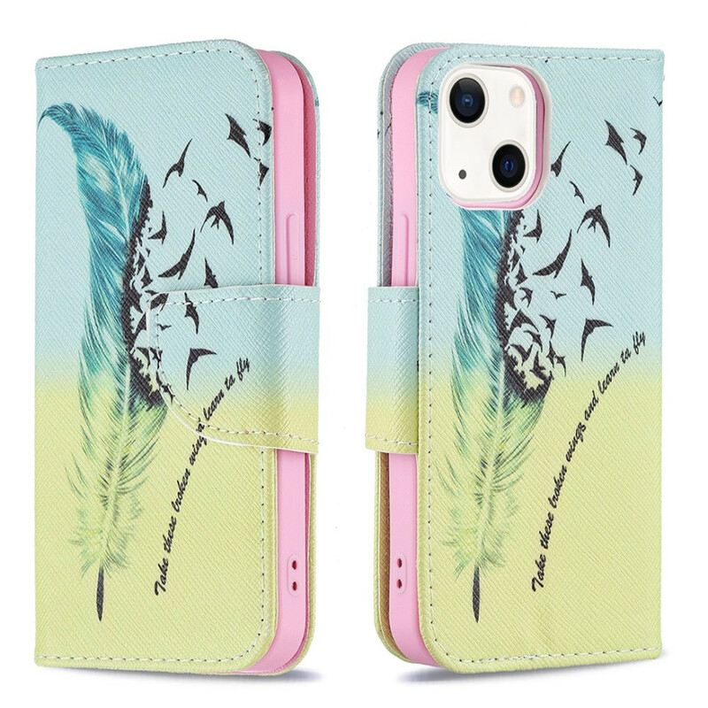 Fliptok / Bőrtok iPhone 13 Mini Tanulj Repülni