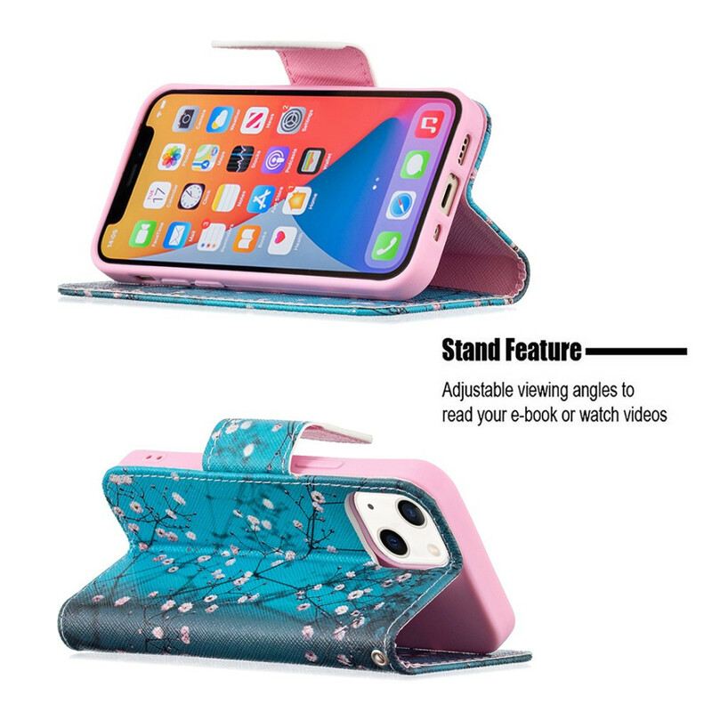 Fliptok / Bőrtok iPhone 13 Mini Virágzó Ág