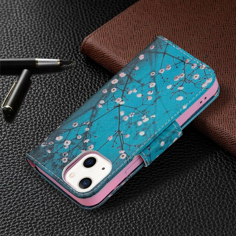 Fliptok / Bőrtok iPhone 13 Mini Virágzó Ág