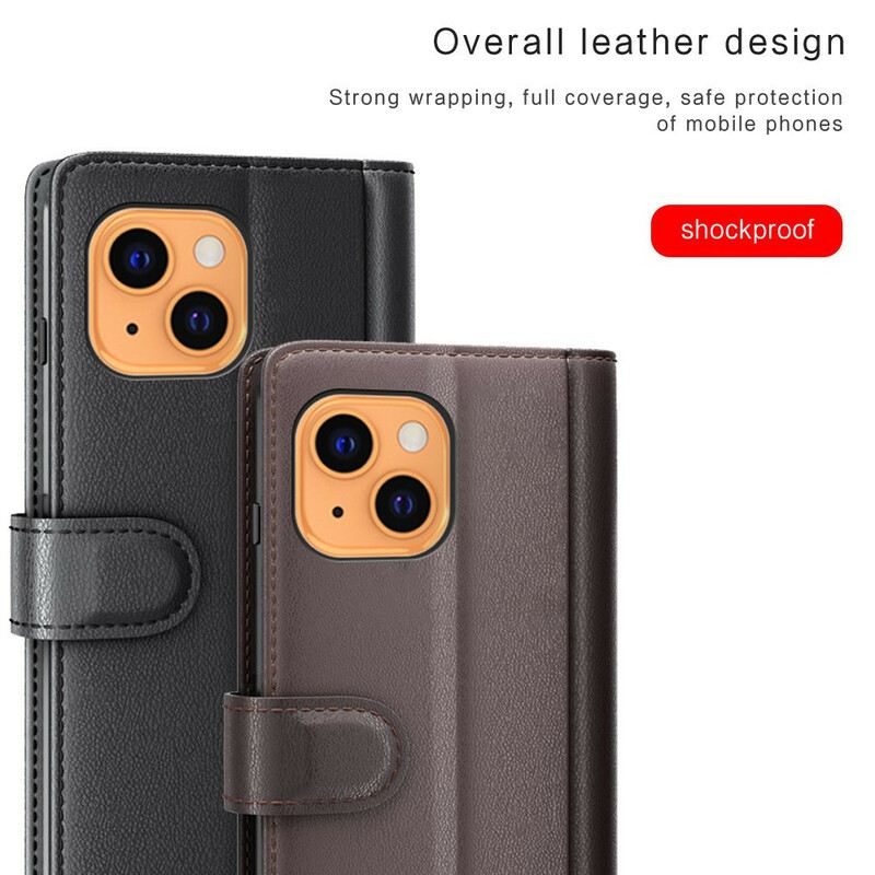 Fliptok iPhone 13 Mini Valódi Bőr