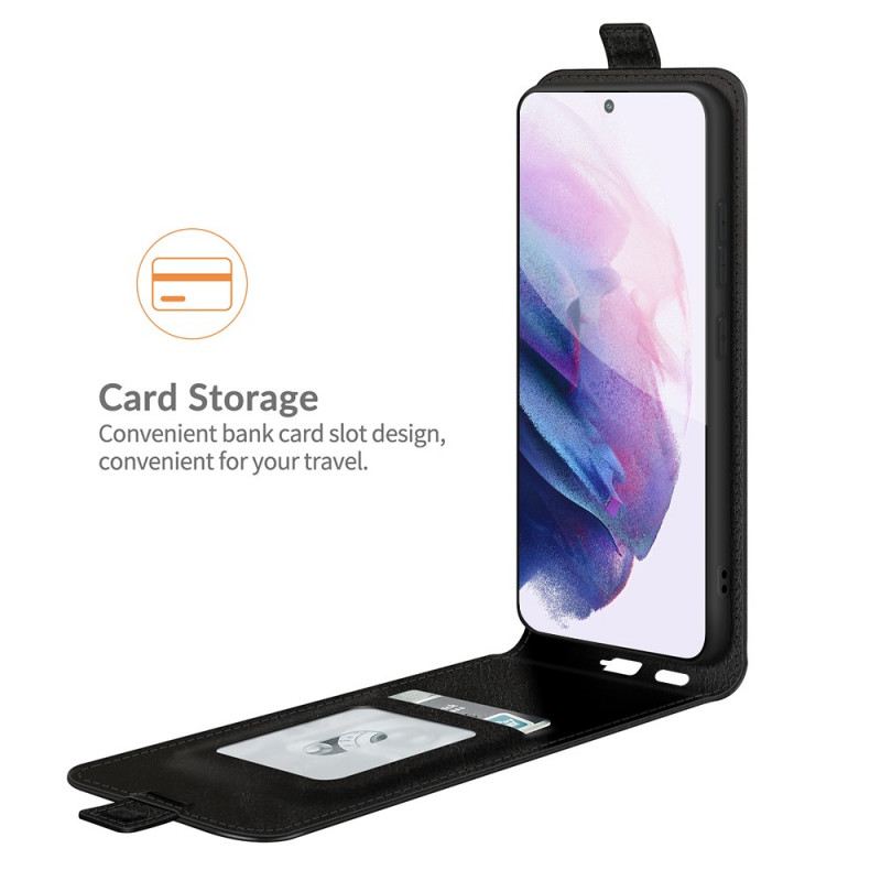 Fliptok / Bőrtok Samsung Galaxy S22 5G Bőr Hatású Függőleges Szárny