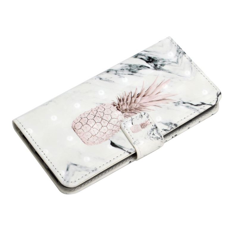 Fliptok / Bőrtok Samsung Galaxy S22 5G Világos Foltos Ananász