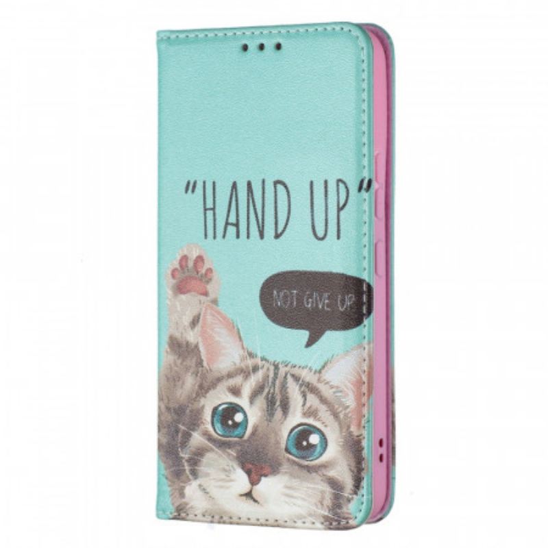 Fliptok Samsung Galaxy S22 5G Bőrtok Hand-up