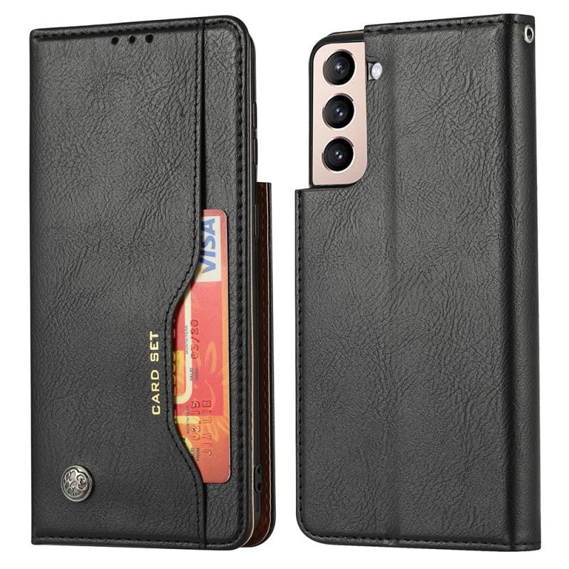 Fliptok Samsung Galaxy S22 5G Bőrtok Műbőr Kártyatartó