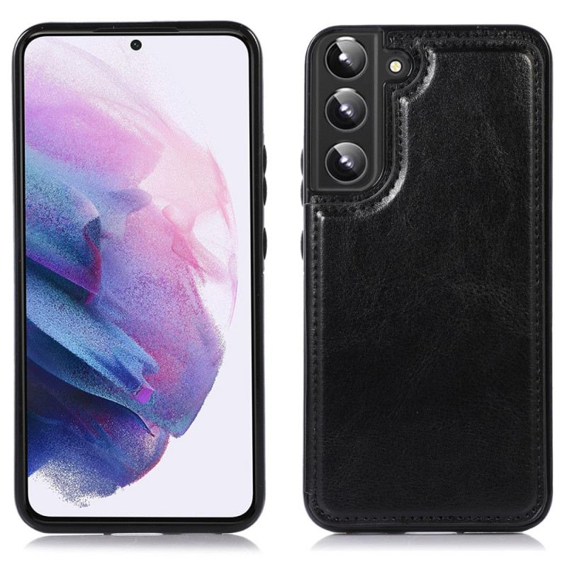 Tok Samsung Galaxy S22 5G Design Bőr Kártyatartó Állvány