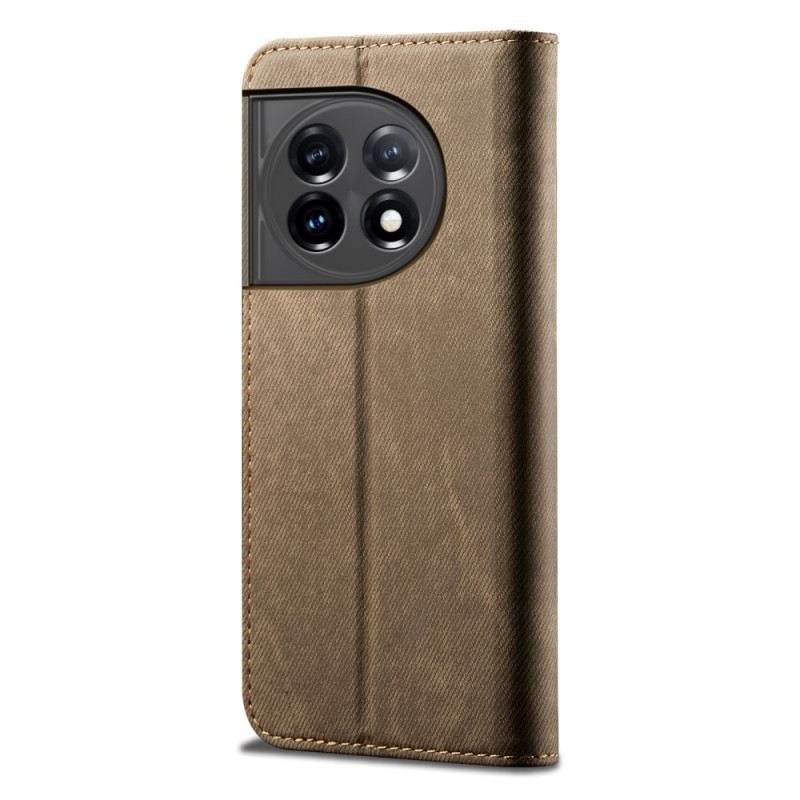 Fliptok OnePlus 11 5G Bőrtok Farmer Szövet