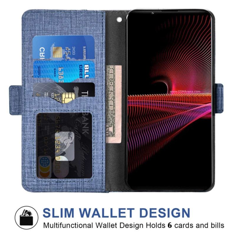 Fliptok / Bőrtok Sony Xperia 1 IV Farmer Forgatható Kártyatartóval