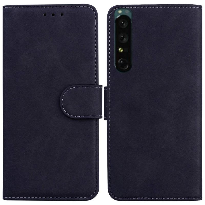 Fliptok / Bőrtok Sony Xperia 1 IV Szolid Szín