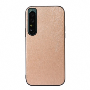 Tok Sony Xperia 1 IV Műbőr Fa Textúra