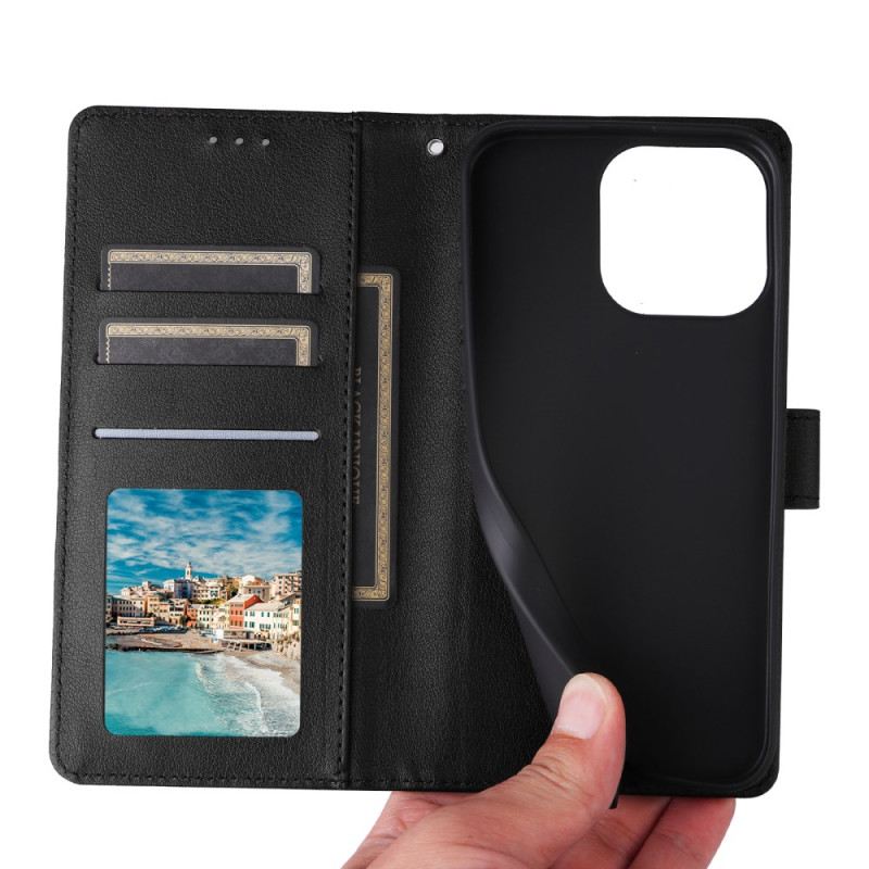 Bőrtok Realme C61 Egyszínű Műbőr