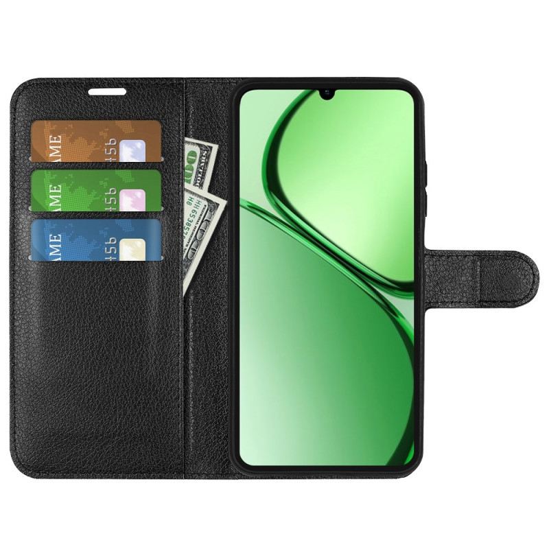 Bőrtok Realme C61 Klasszikus Licsi Műbőr