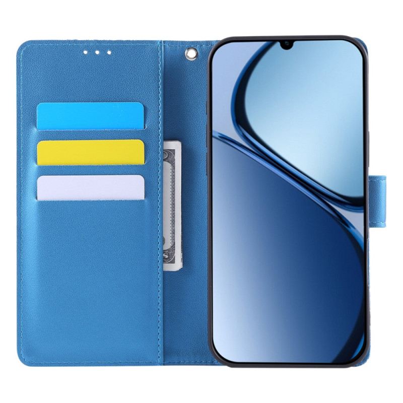 Fliptok Realme C61 Virágos Csipke