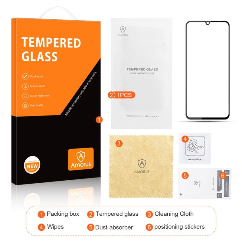 Teljes Lefedettségű Edzett Üveg Képernyővédő Realme Note 60x / C63 / C61 Készülékekhez Amorus