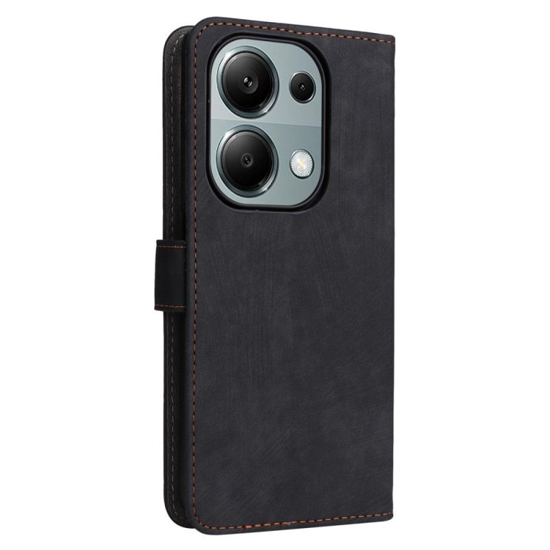 Bőrtok Xiaomi Redmi Note 14s Csuklópánttal És Rfid-védelemmel