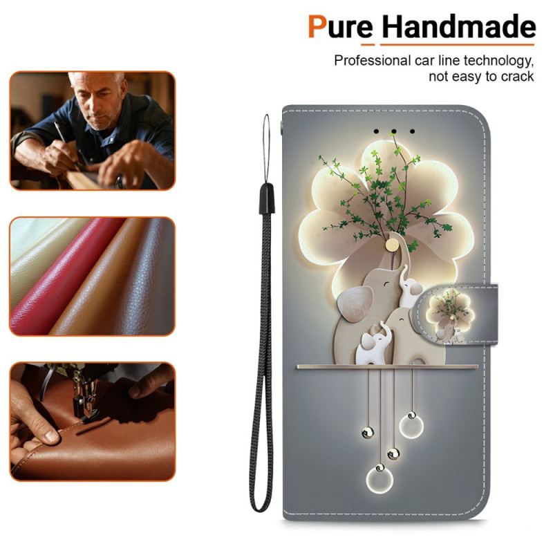 Bőrtok Xiaomi Redmi Note 14s Elefántok