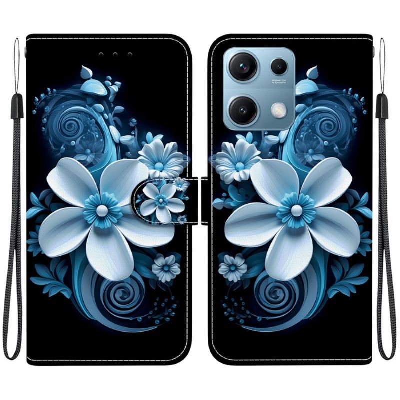 Bőrtok Xiaomi Redmi Note 14s Fekete Orchidea