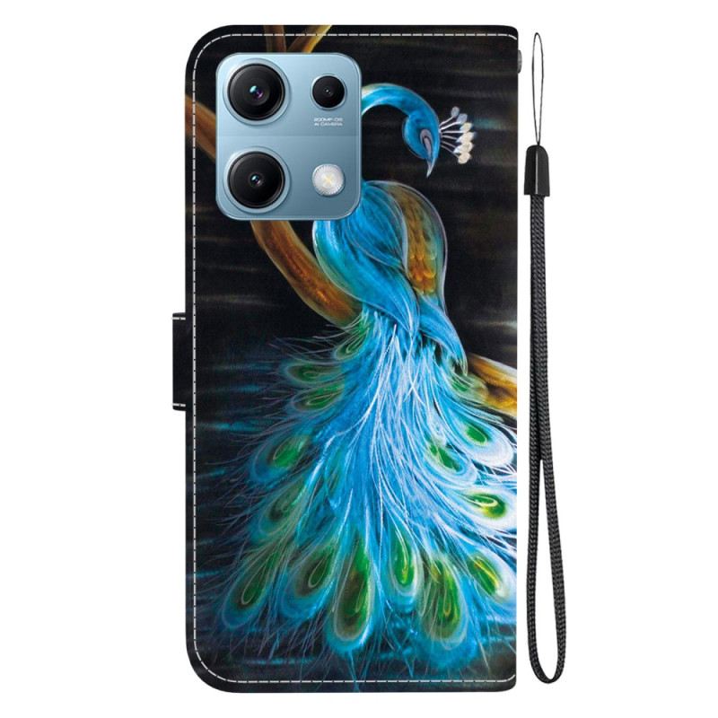 Bőrtok Xiaomi Redmi Note 14s Pávaminta