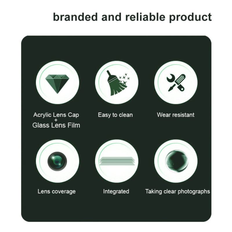 Edzett Üveg Lencsevédő Xiaomi Redmi Note 14s-hez (fekete Változat)